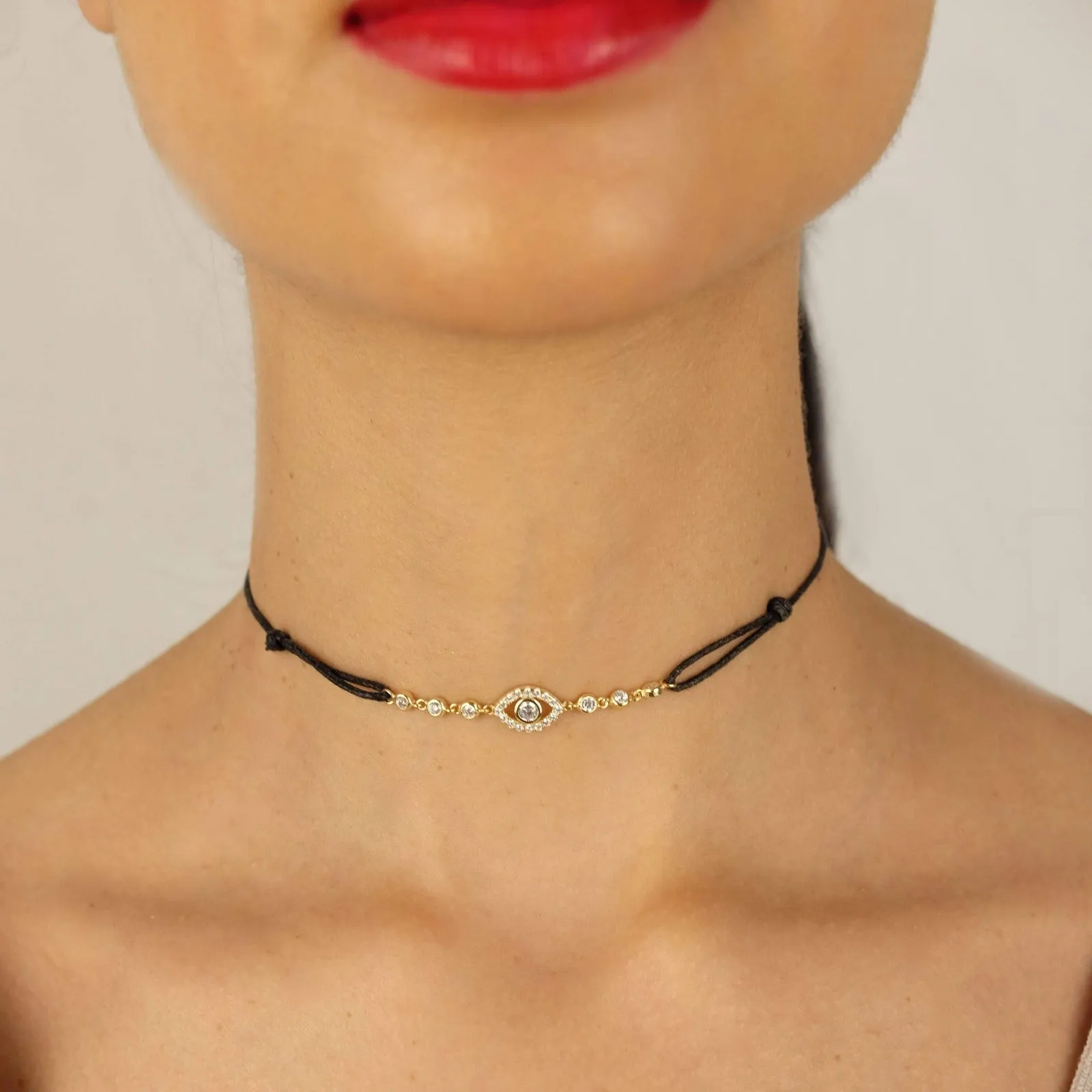 Evil Eye Cord Choker