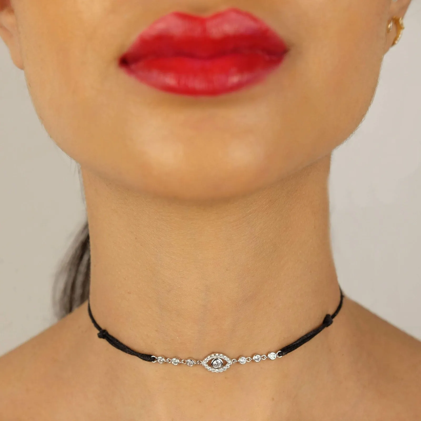 Evil Eye Cord Choker