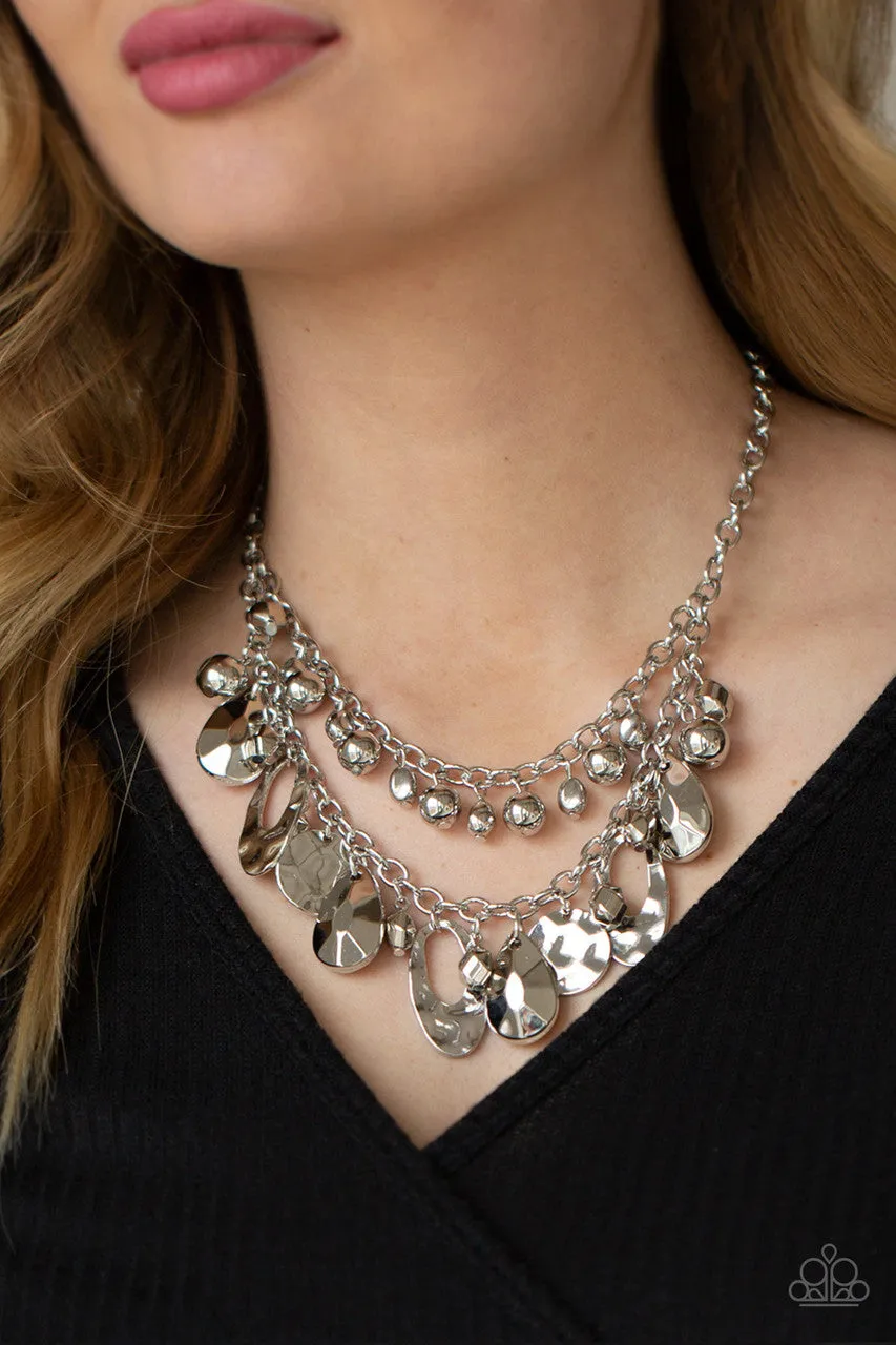 Extra Exhilarating Silver Paparazzi Necklace