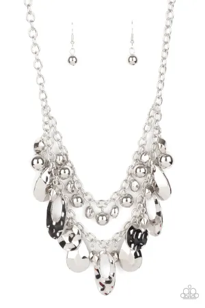 Extra Exhilarating Silver Paparazzi Necklace