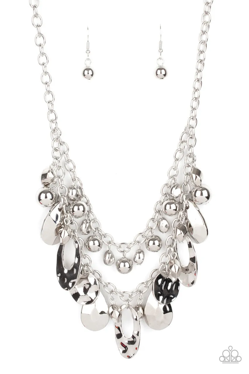 Extra Exhilarating Silver Paparazzi Necklace