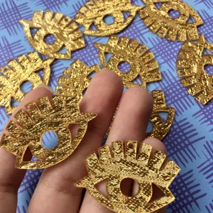 Eyes Charms / gold / 10 Pieces, 30mm