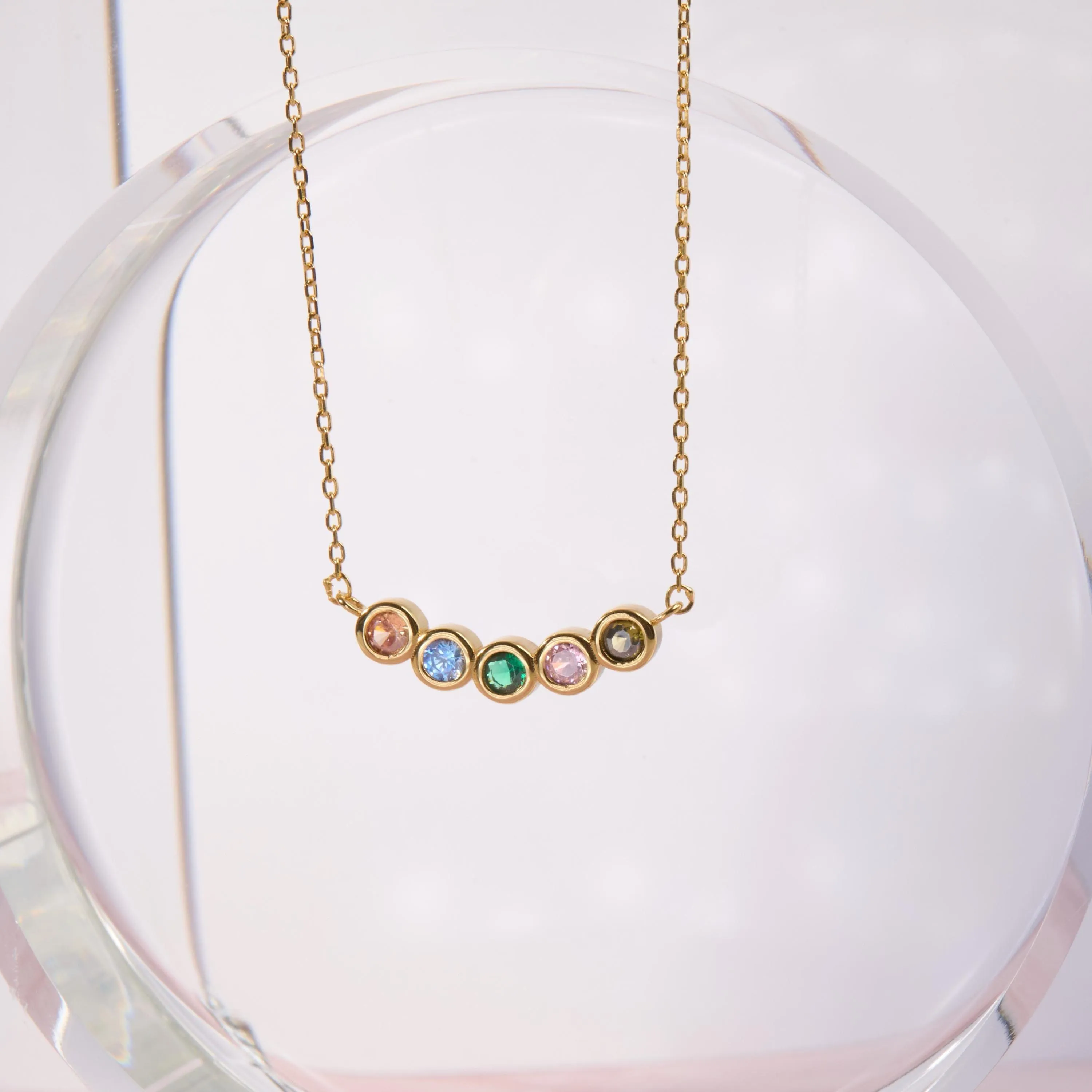 Family Birthstone Necklace - 18K Gold Vermeil