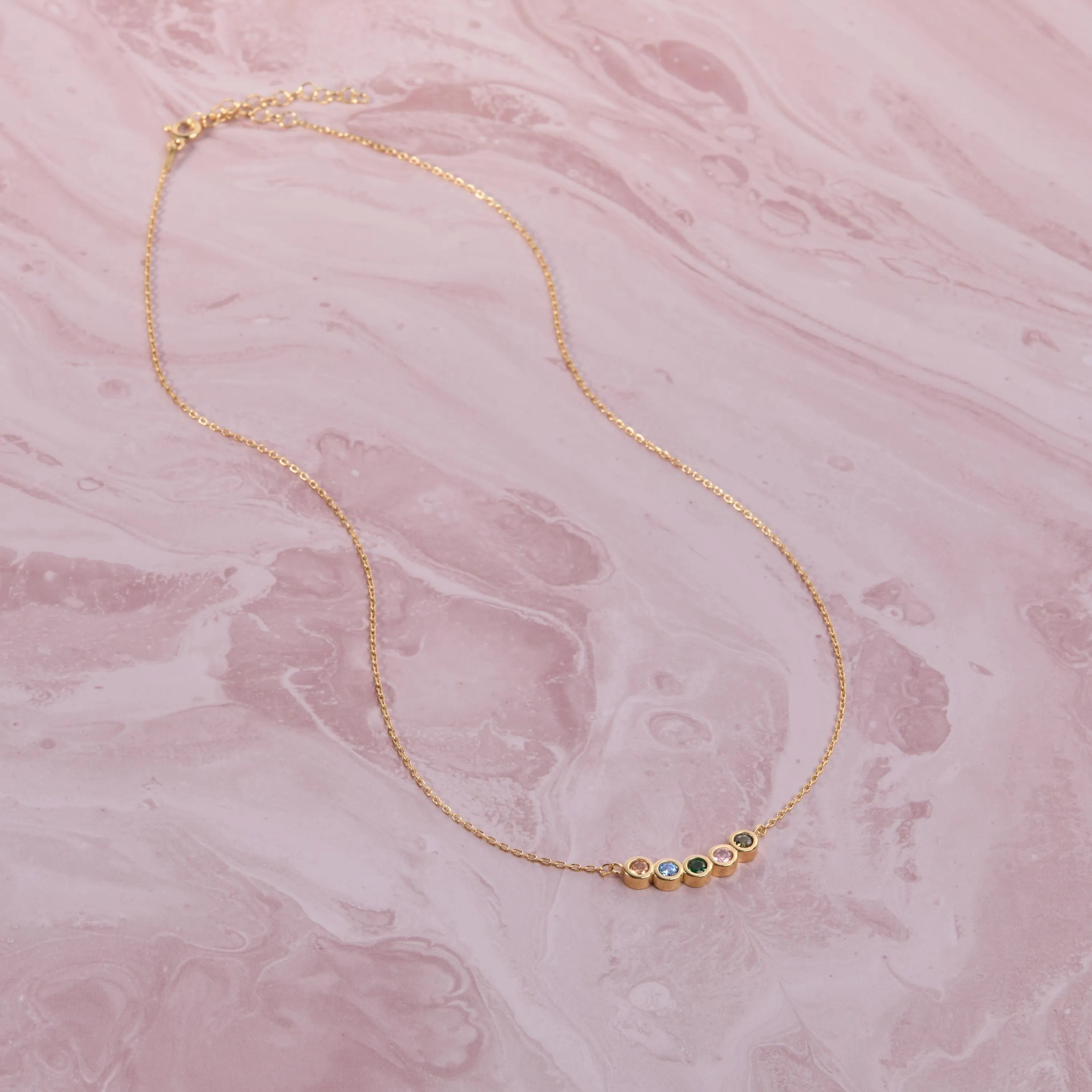 Family Birthstone Necklace - 18K Gold Vermeil