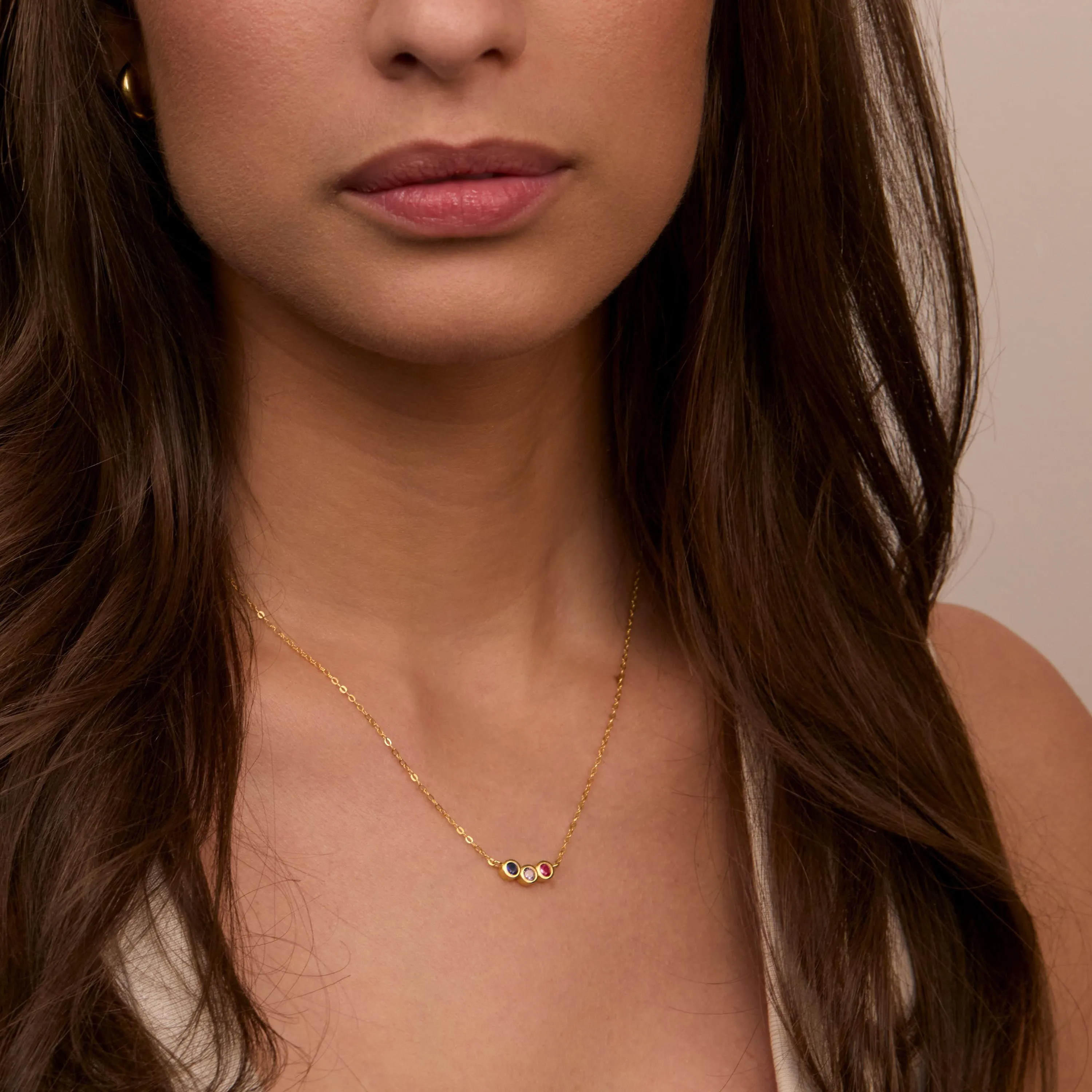 Family Birthstone Necklace - 18K Gold Vermeil