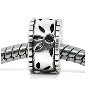 Flower Pattern Cooper European Bead Compatible for Most European Snake Chain Bracelet