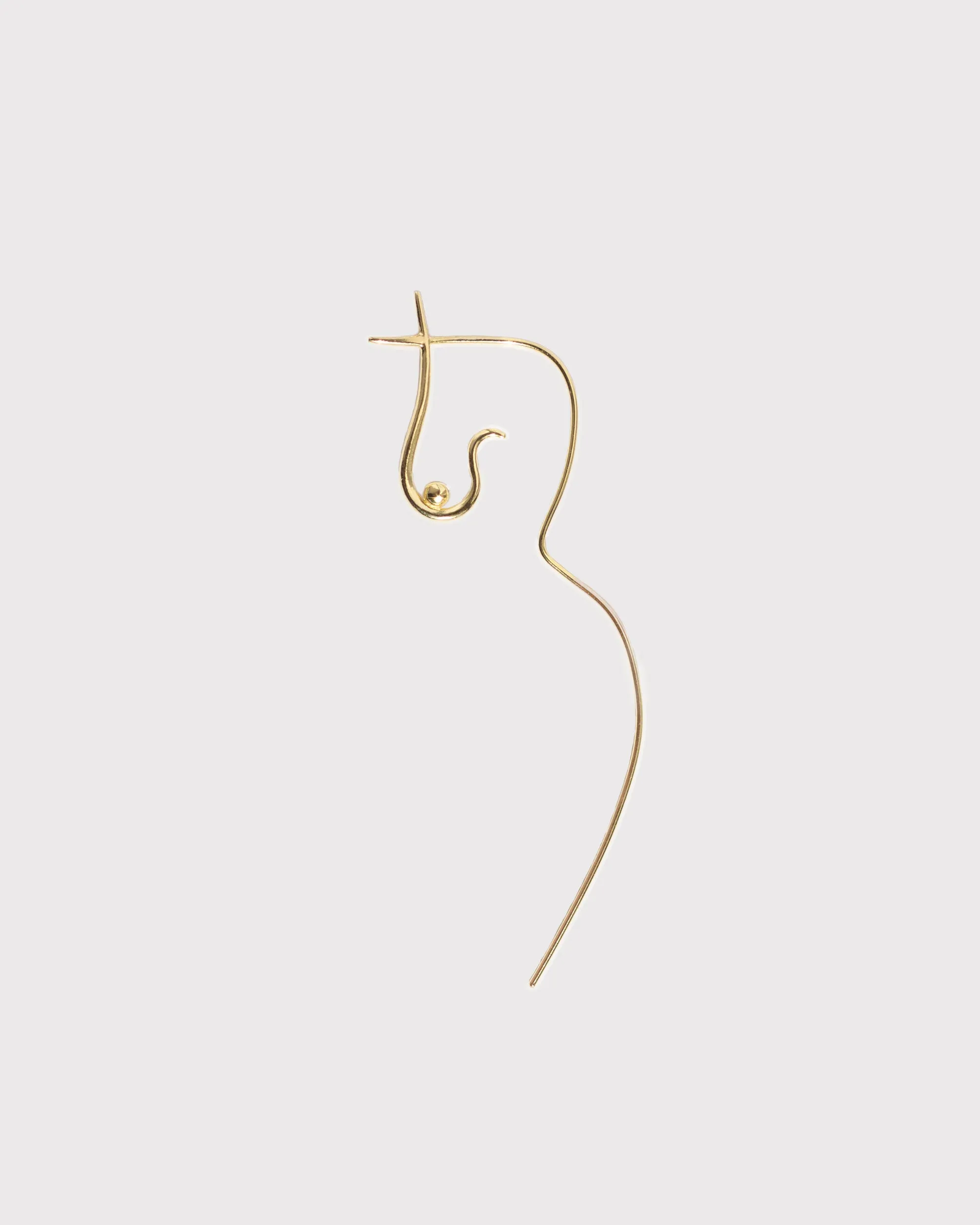 Flowing Nude Earring