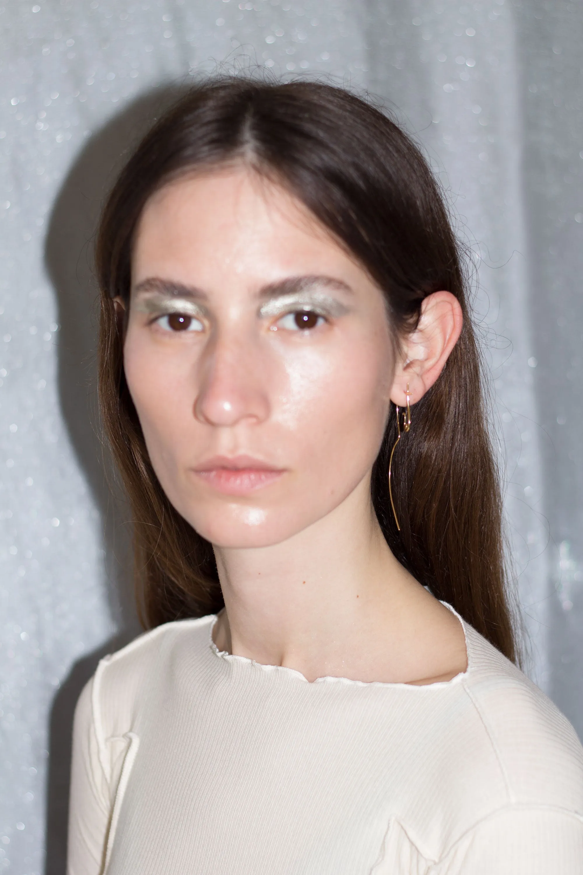 Flowing Nude Earring