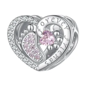Forever Friends Heart & Foot Charm