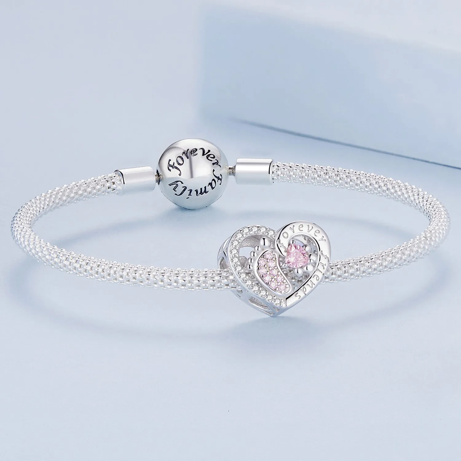 Forever Friends Heart & Foot Charm
