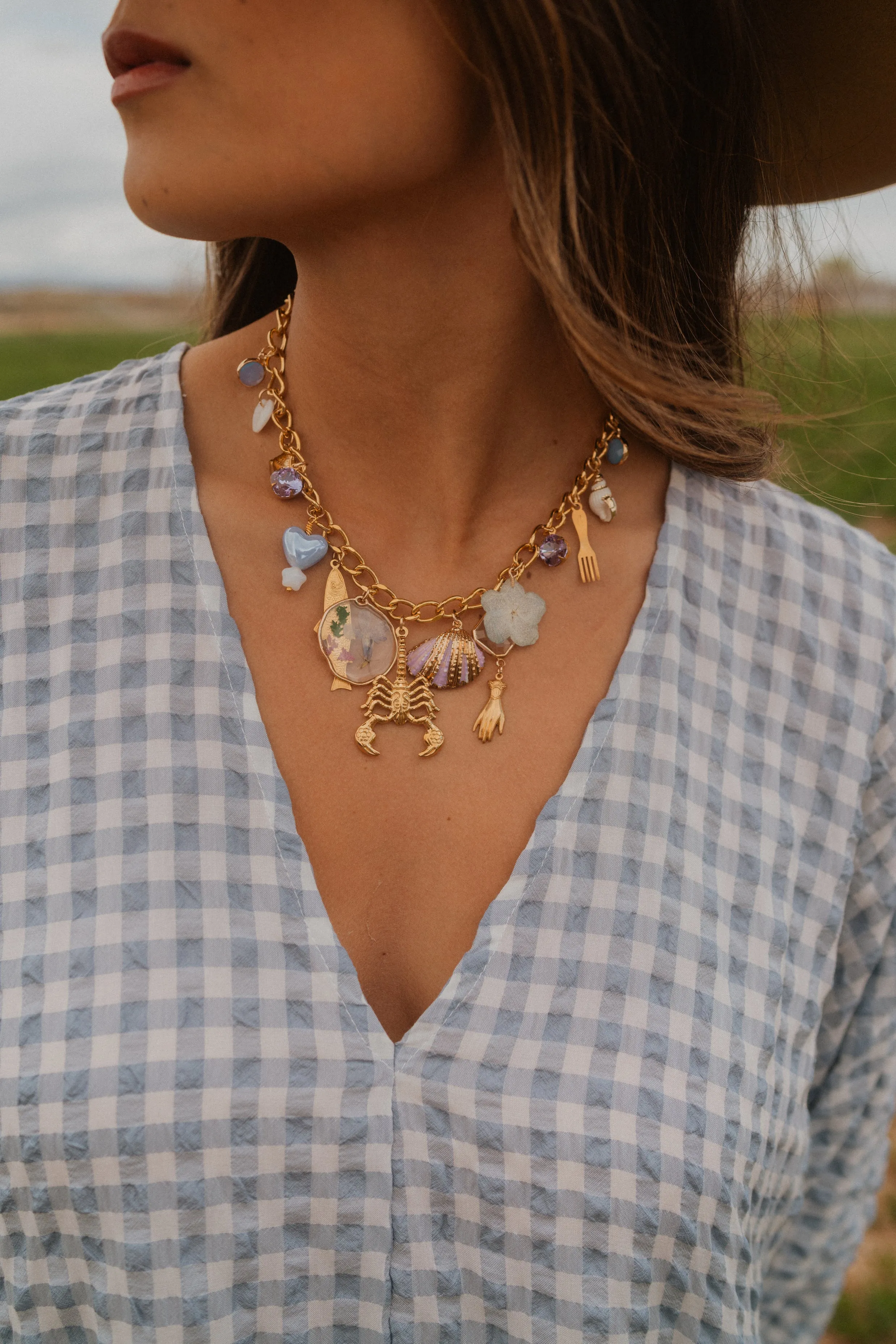 Forever Purple Charm Necklace