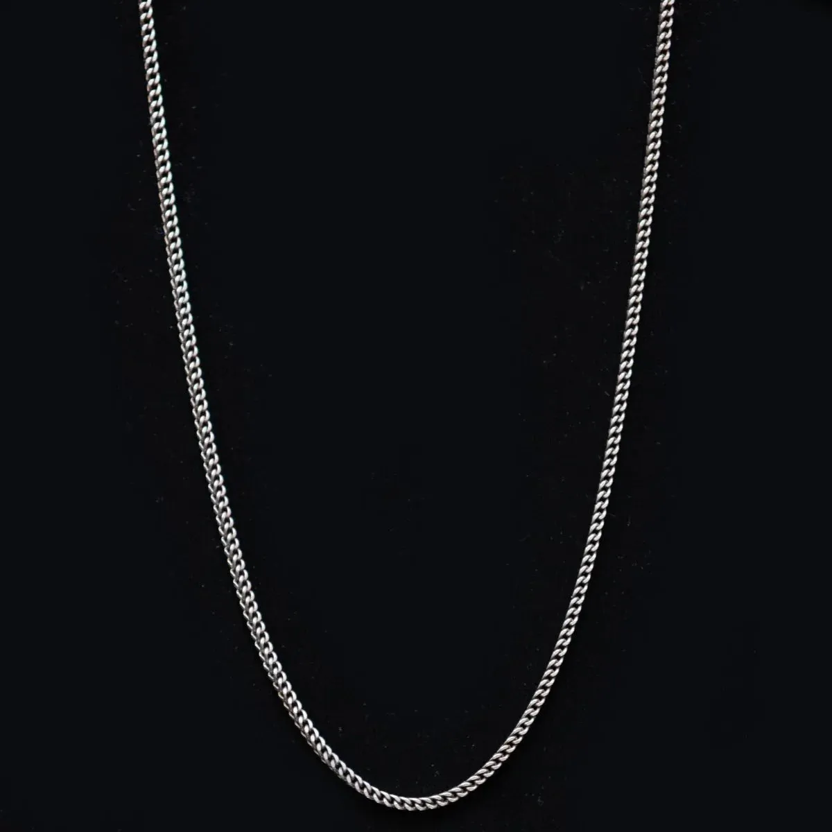 Francilo Gun Metal Grey Foxtail Chain Necklace