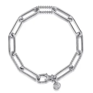 Gabriel & Co. Sterling Silver Bujukan Link Bracelet 7"