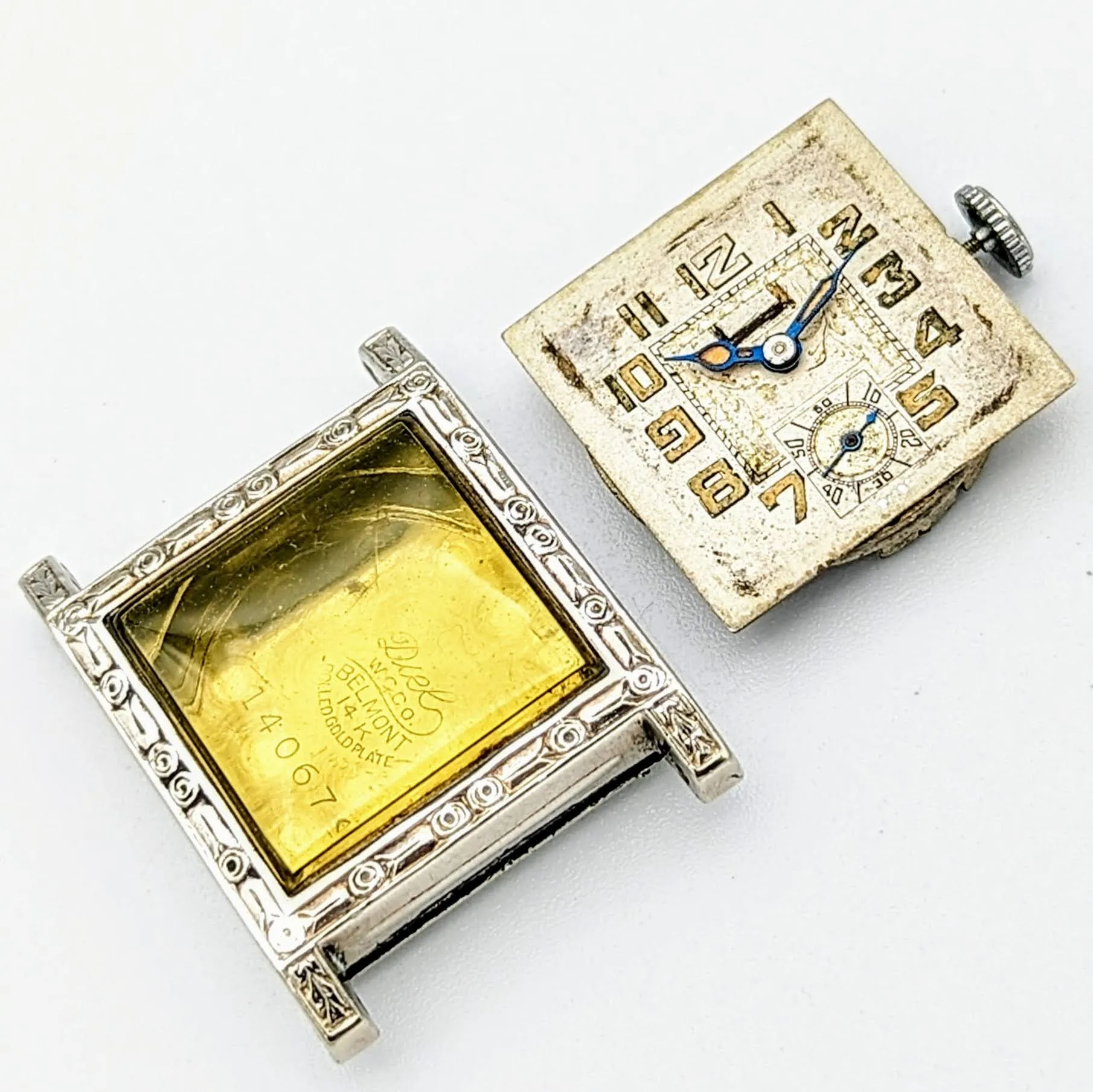 GALMOR Art Deco Wristwatch Swiss Made Movement 2 ADJs 6 Jewels