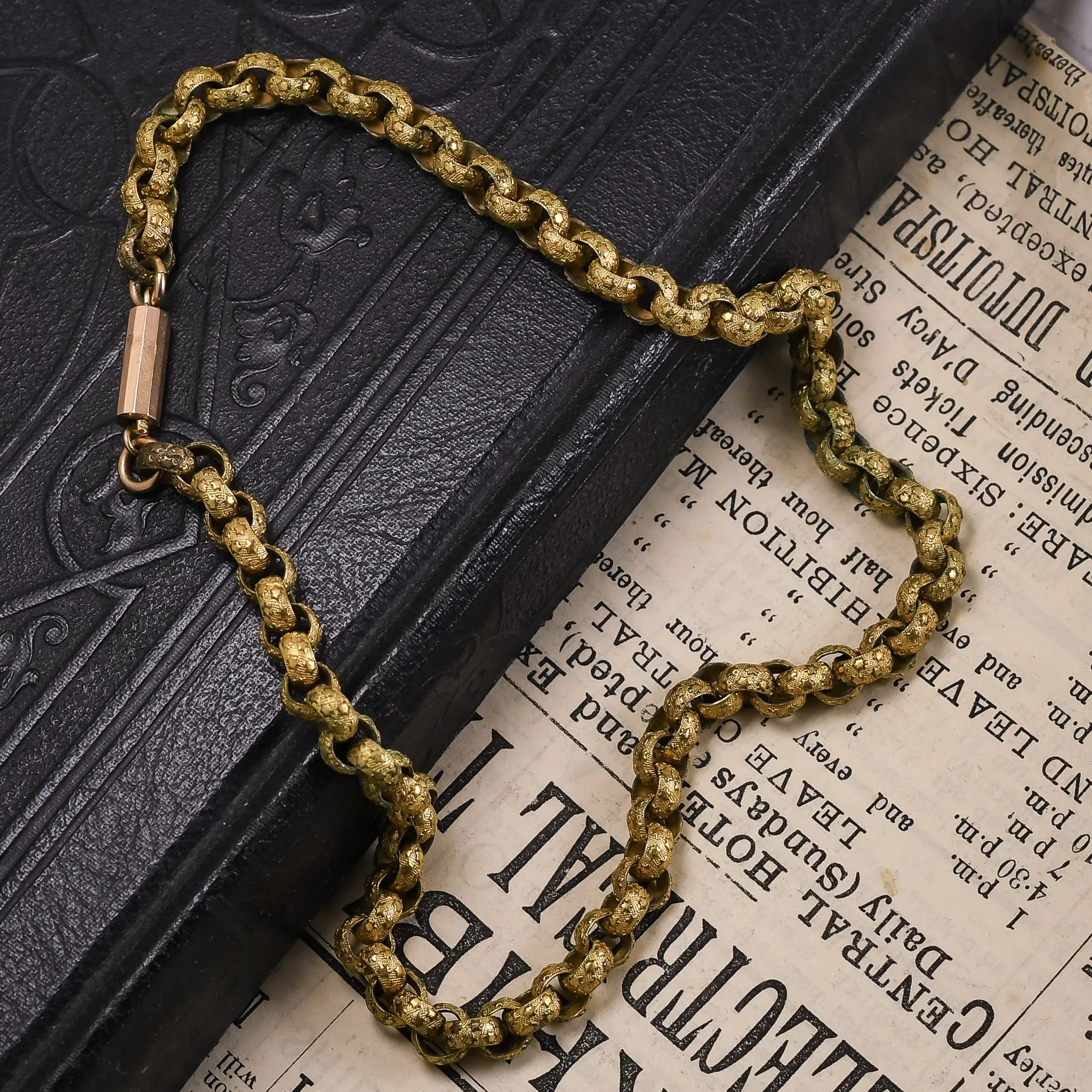 Georgian Star Link Belcher Chain, 15"