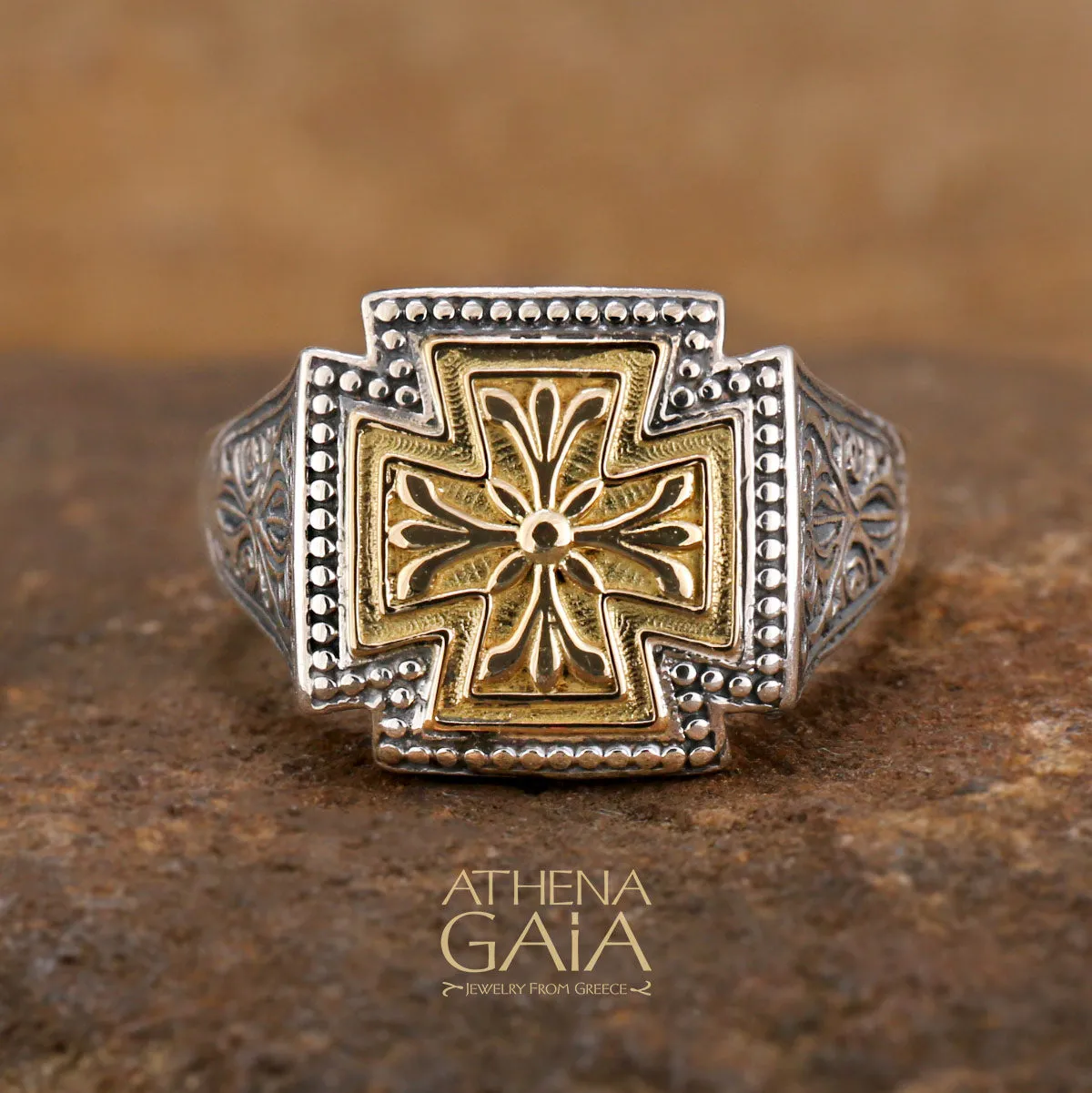 Gerochristo Eastern Cross Ring