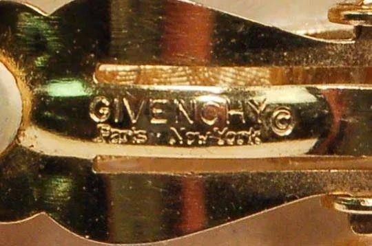 Givenchy Mabe Peral Earrings, Oval, Oversized, Couture, Designer, Runway, Clip-on