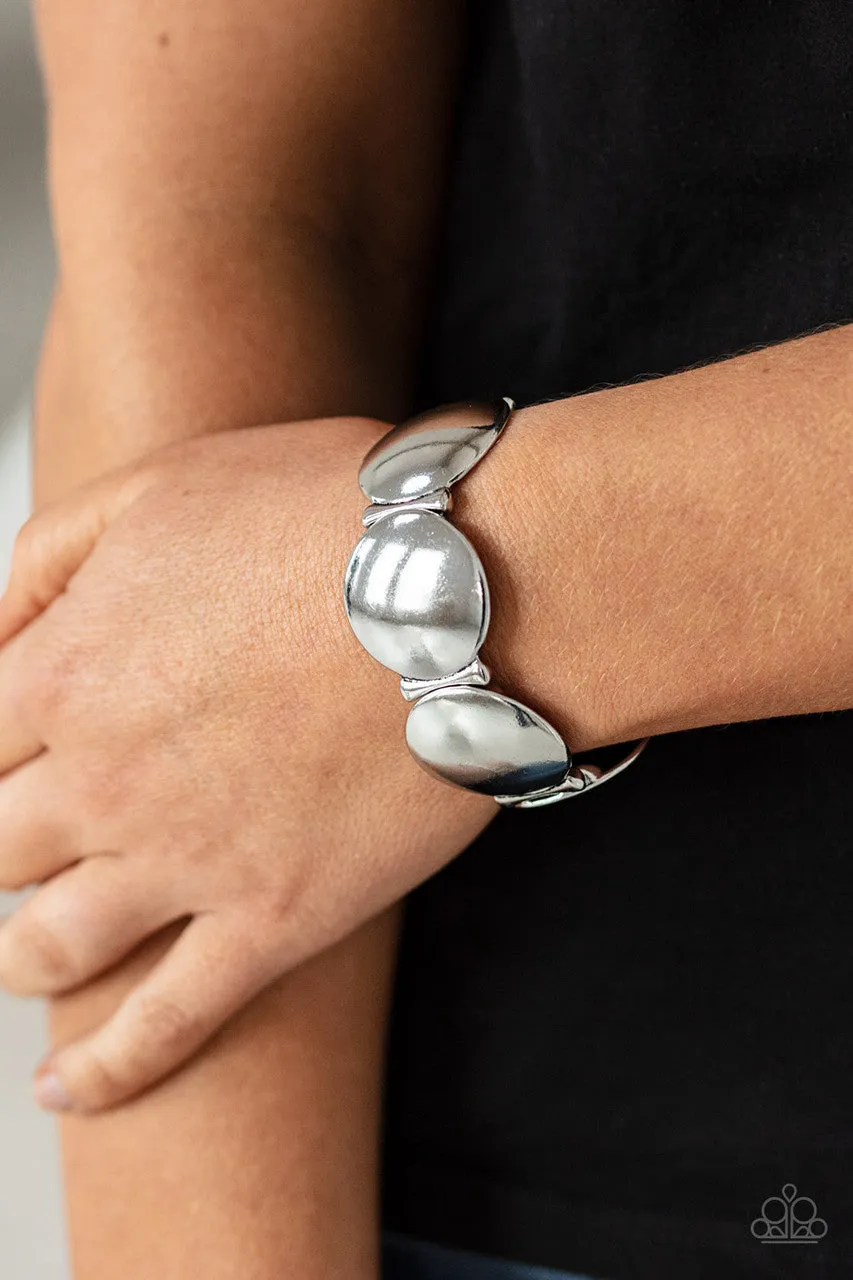 Going, Going, GONG! Silver Paparazzi Bracelet