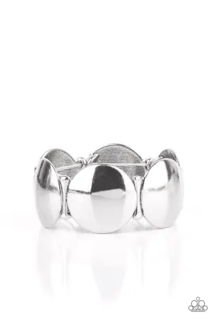 Going, Going, GONG! Silver Paparazzi Bracelet