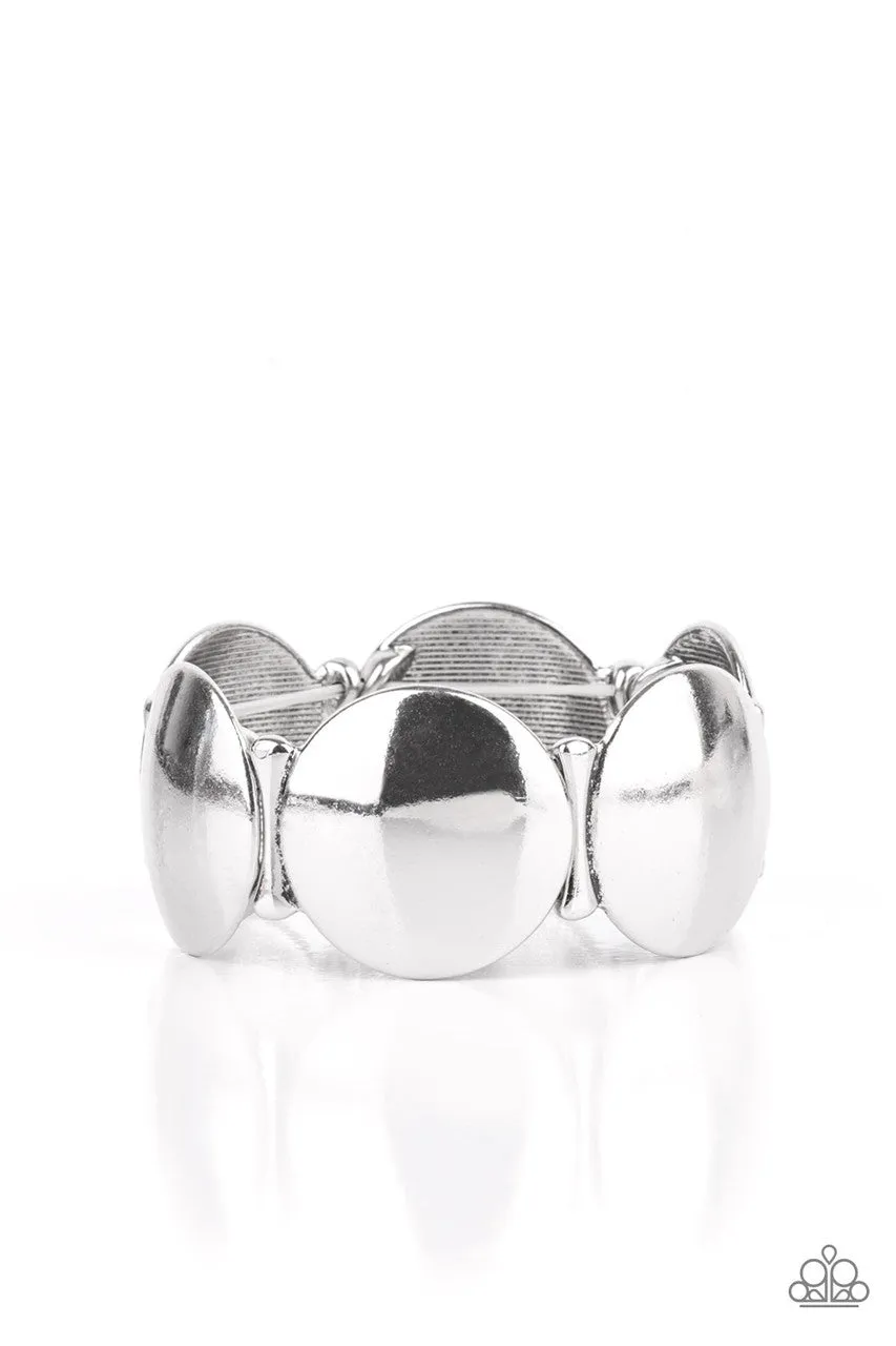 Going, Going, GONG! Silver Paparazzi Bracelet