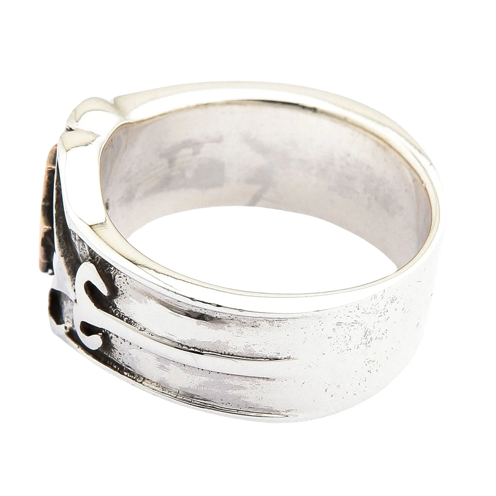 Gold Celtic Cross Sterling Silver Ring