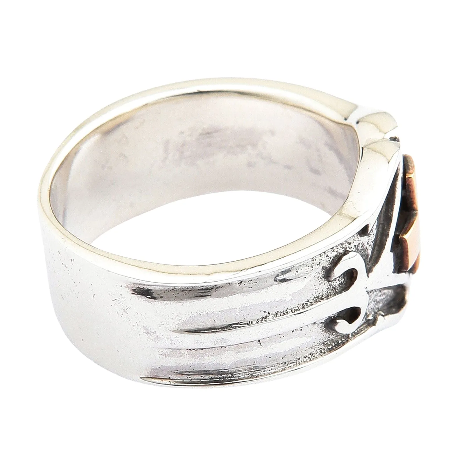 Gold Celtic Cross Sterling Silver Ring
