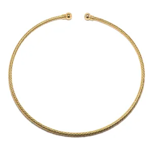 Gold Choker Necklace Fashion Forward Thick Twist