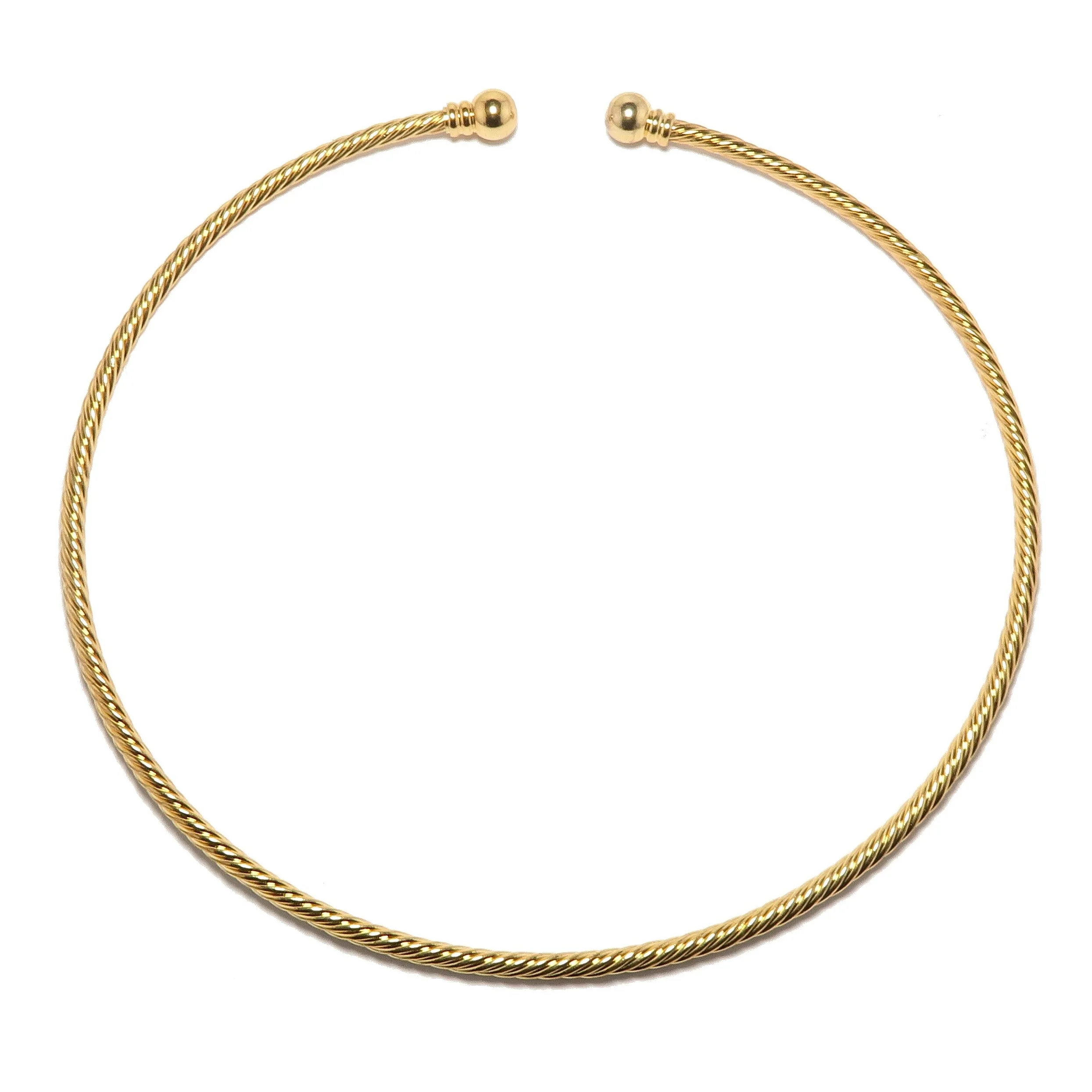 Gold Choker Necklace Fashion Forward Thick Twist