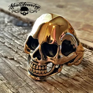 Gold Finger Skull Ring (#351)