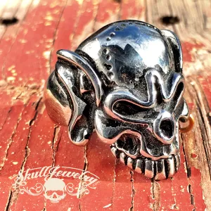 Gold Hoop Skull Ring (641)