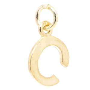 Gold Initial letter C Charm