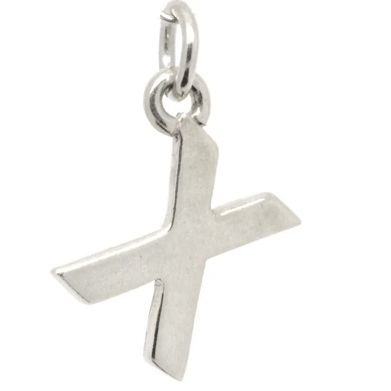 Gold Initial letter X Charm