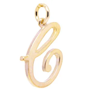 Gold Large Italic C Charm
