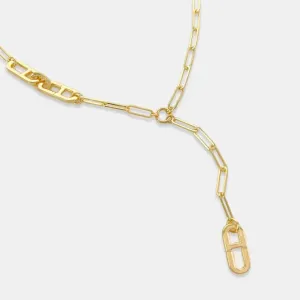 Gold Lariat Chain Necklace