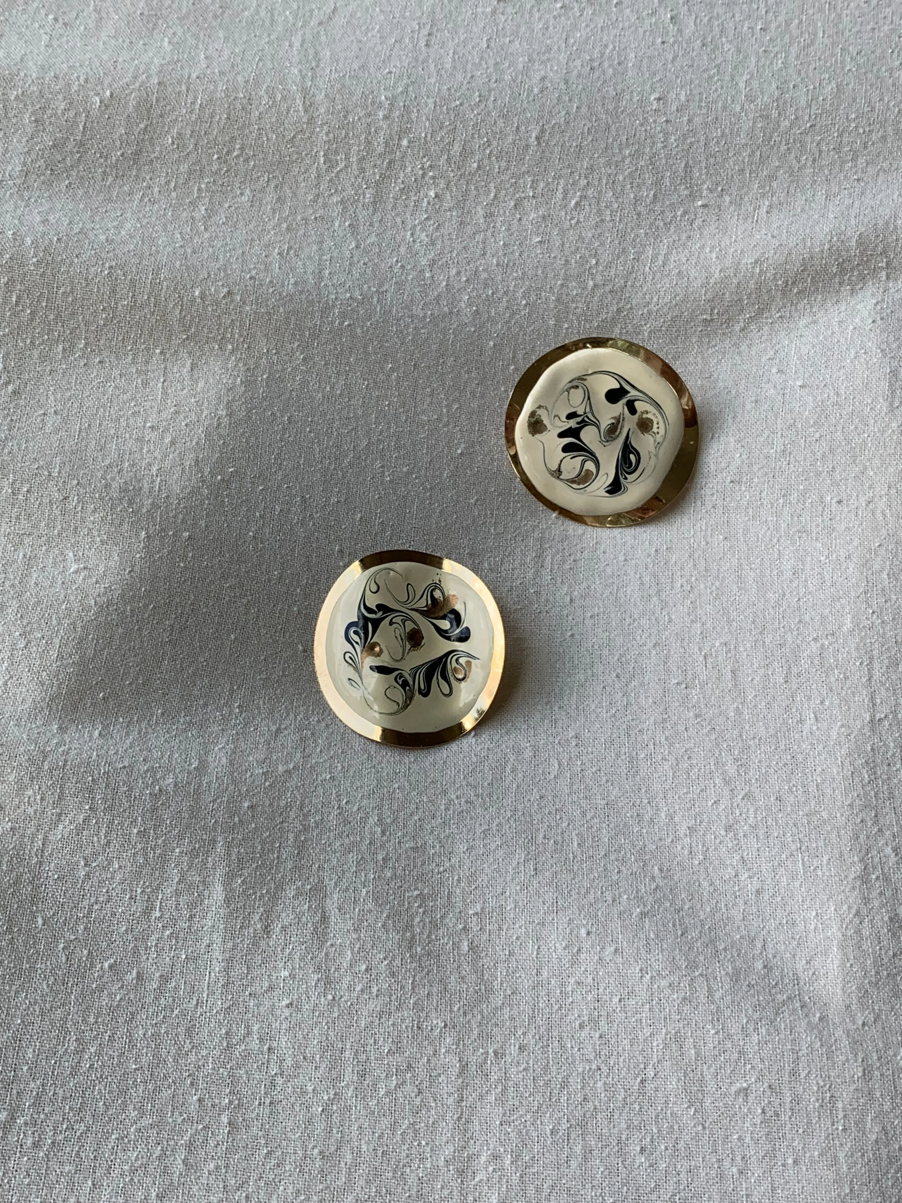 Gold painted earrings