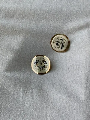 Gold painted earrings