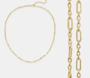 Gold Paperclip Chain Necklace