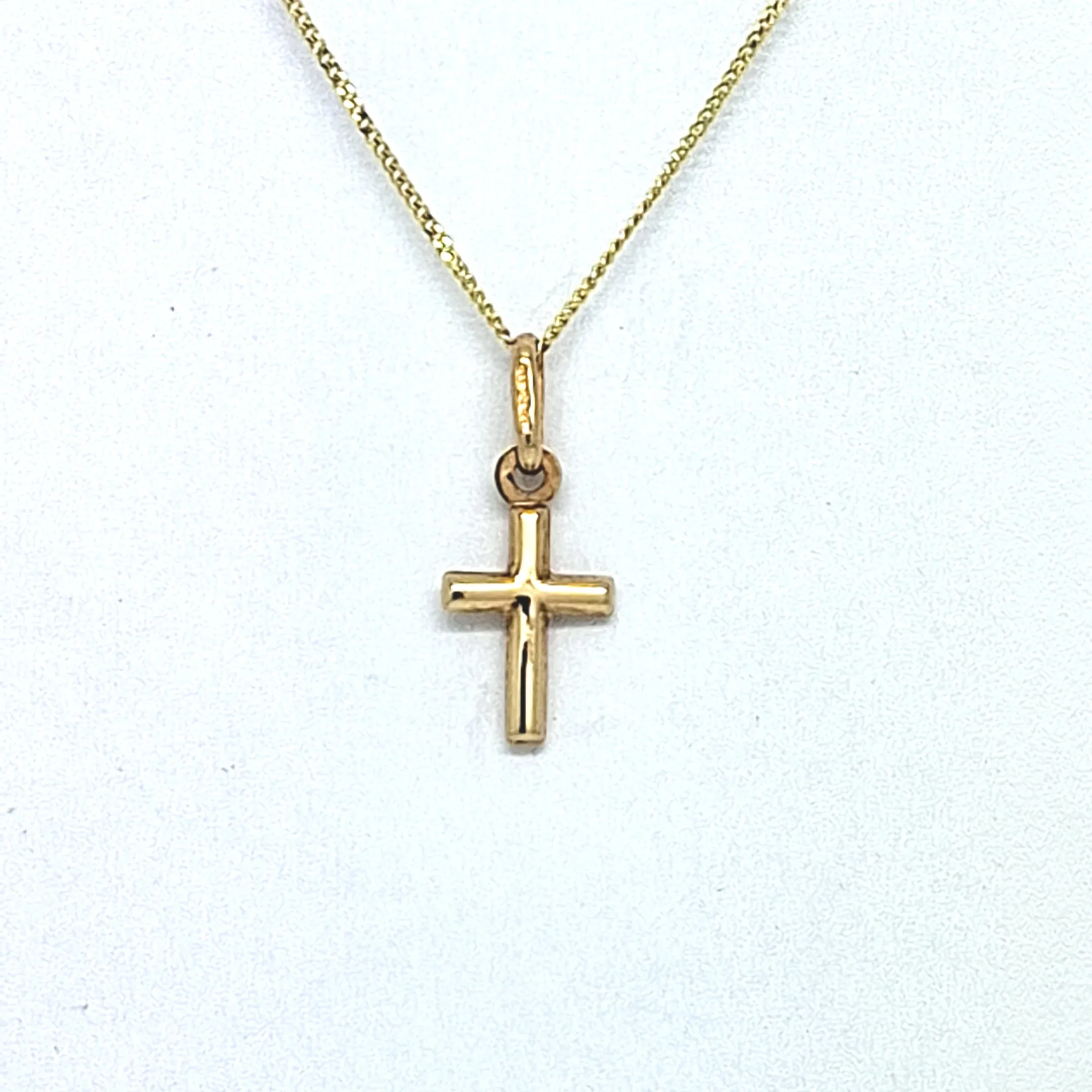 Gold tiny Polished Cross 11548