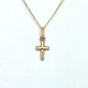 Gold tiny Polished Cross 11548