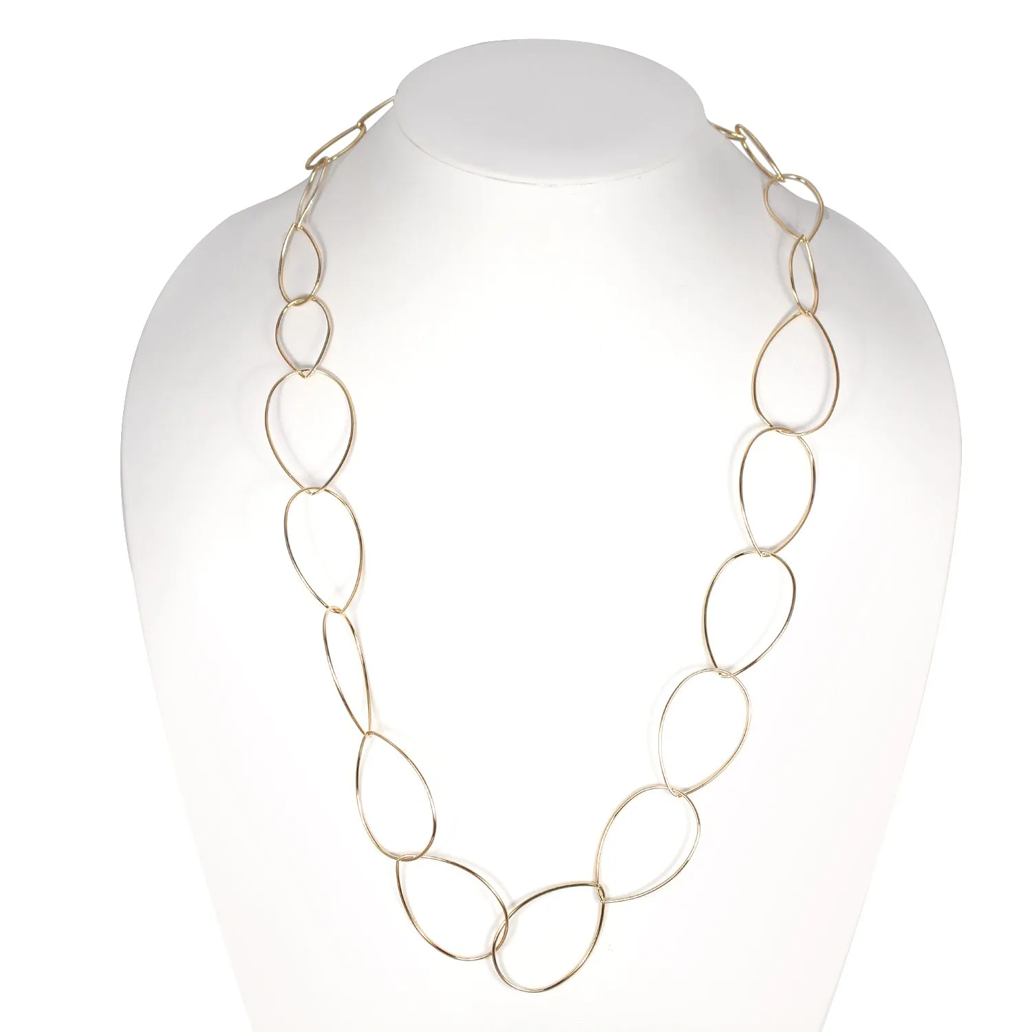 GOLD-TONE METAL LINK NECKLACE #SWKK-6657GD (MA10)
