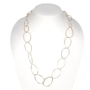 GOLD-TONE METAL LINK NECKLACE #SWKK-6657GD (MA10)
