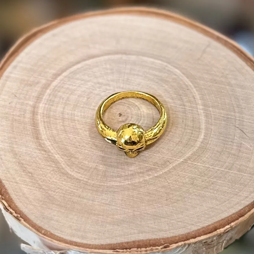 Gold Tone Skull Rings