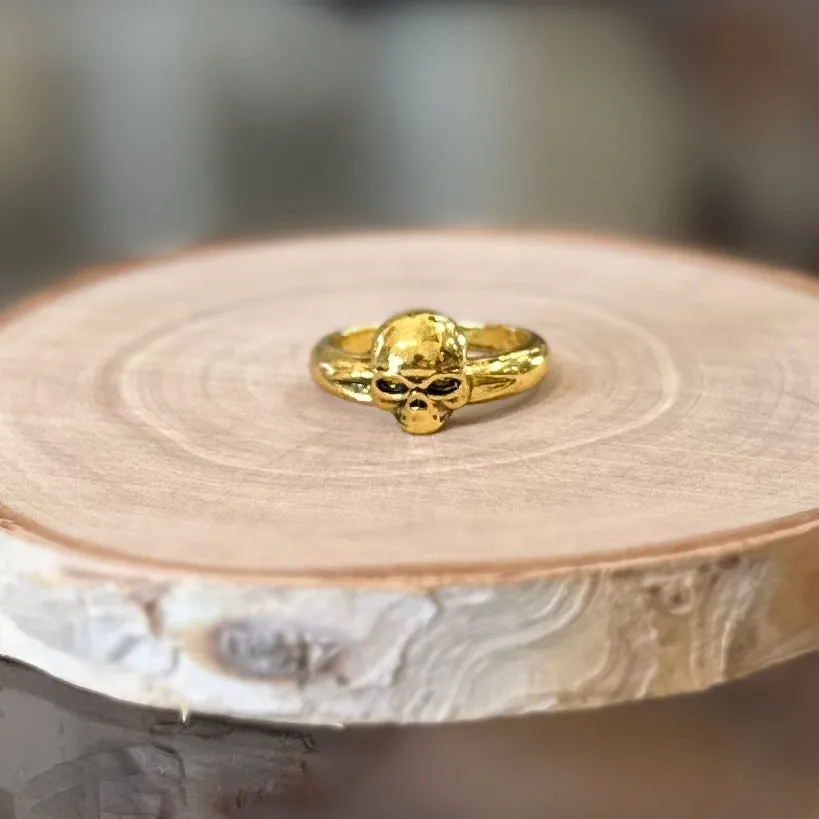 Gold Tone Skull Rings
