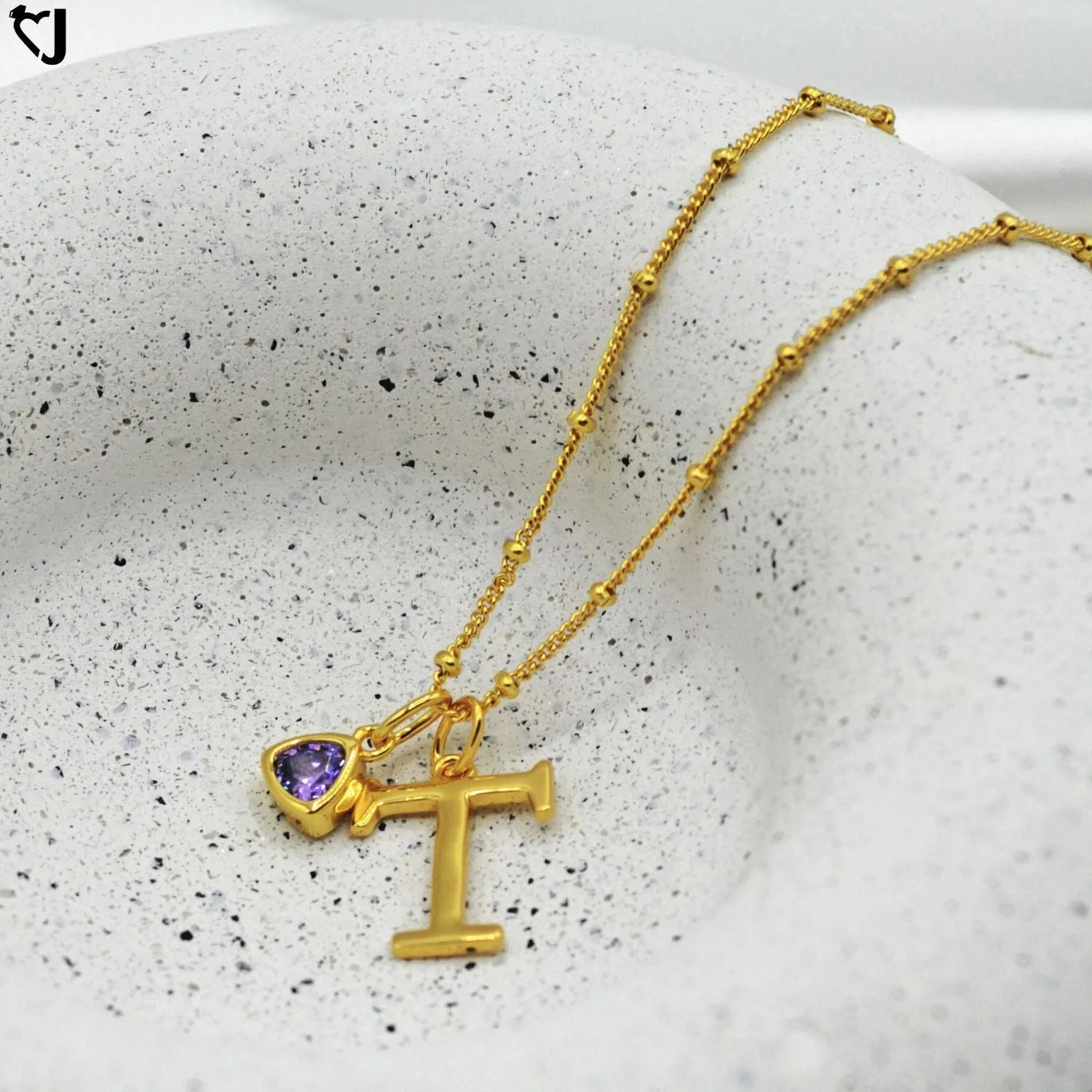 Gold Vermeil Initial Necklace