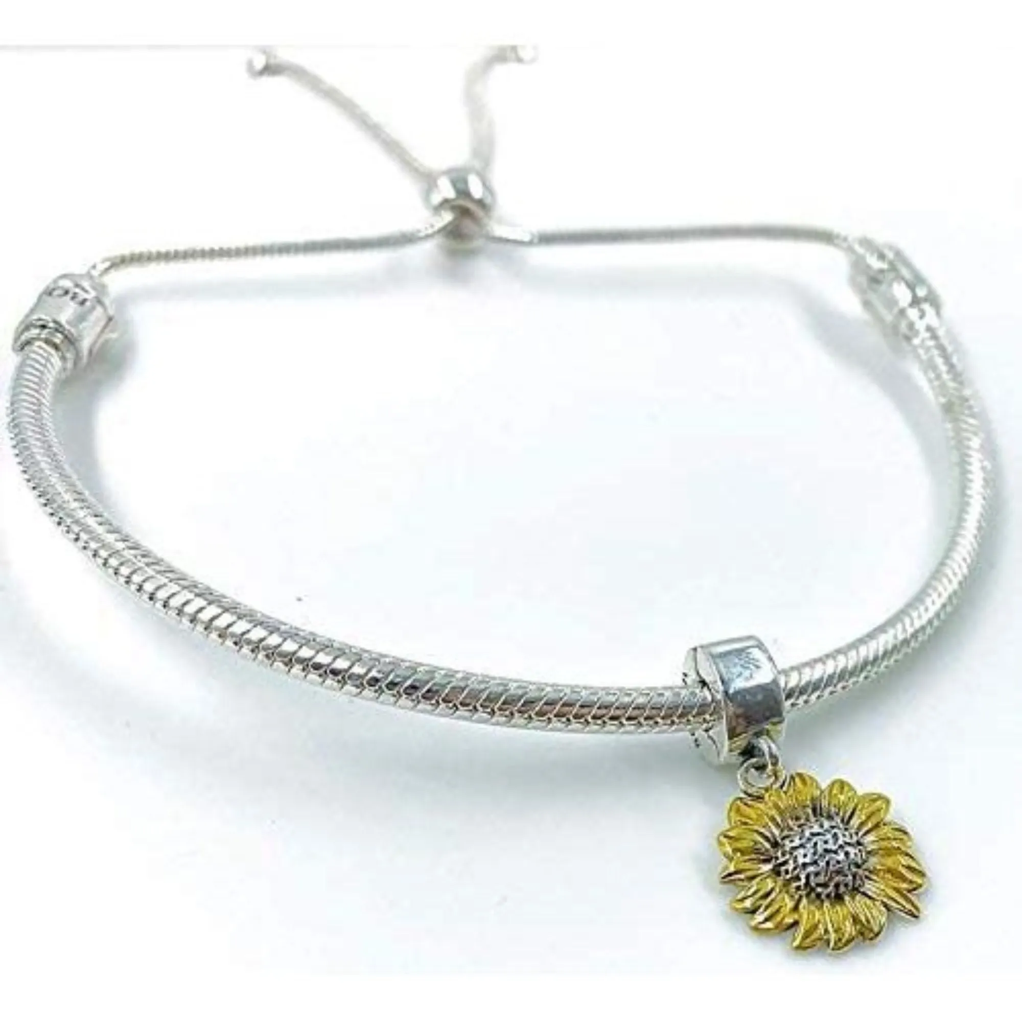 Golden Sunflower Dangle Pendant