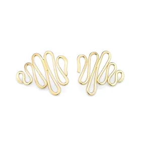 Goldsworthy oversized button earrings