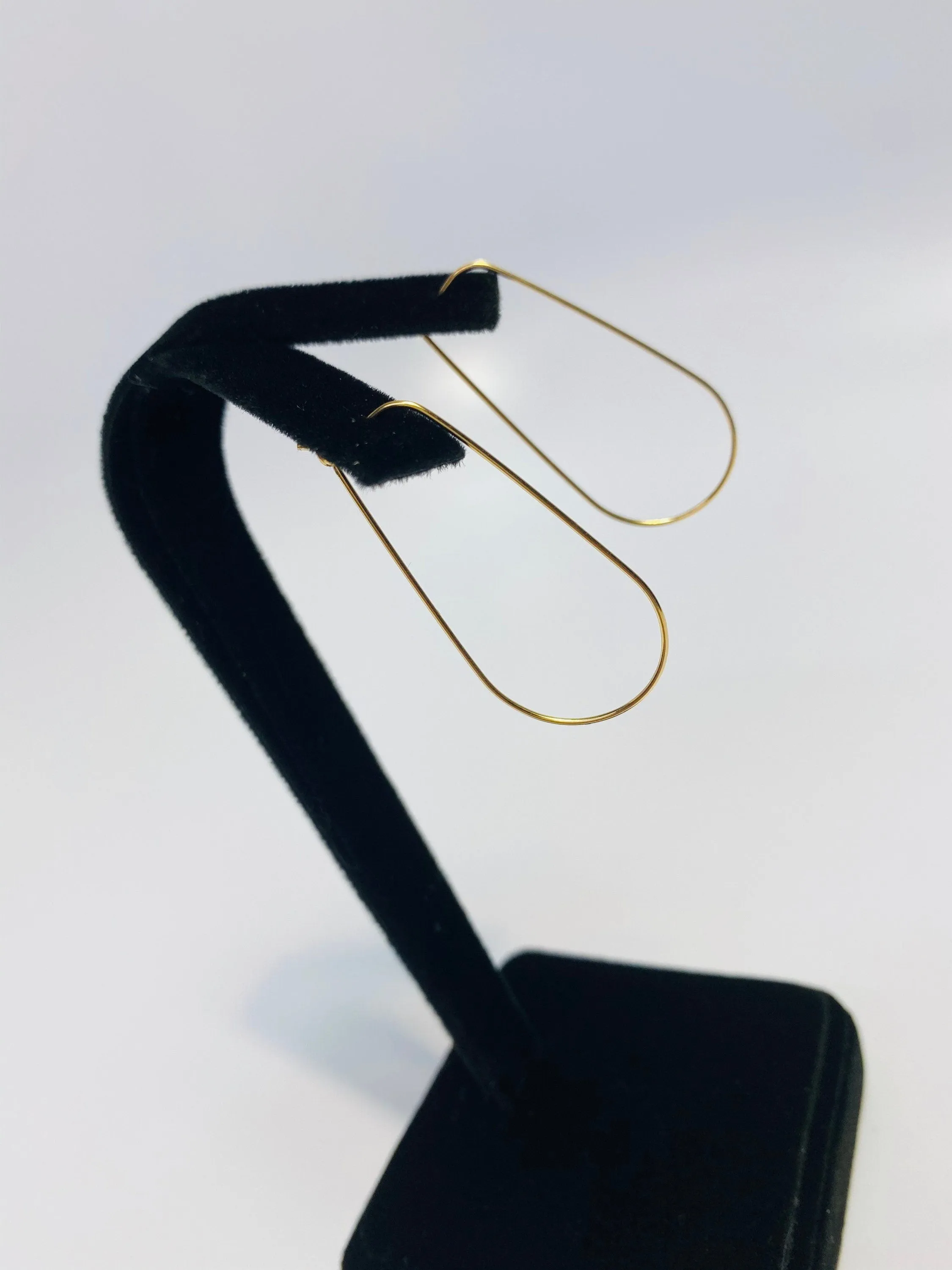 Gorgeous and Captivating Teardrop Beading Hoops (14KGF), 14k gold filled