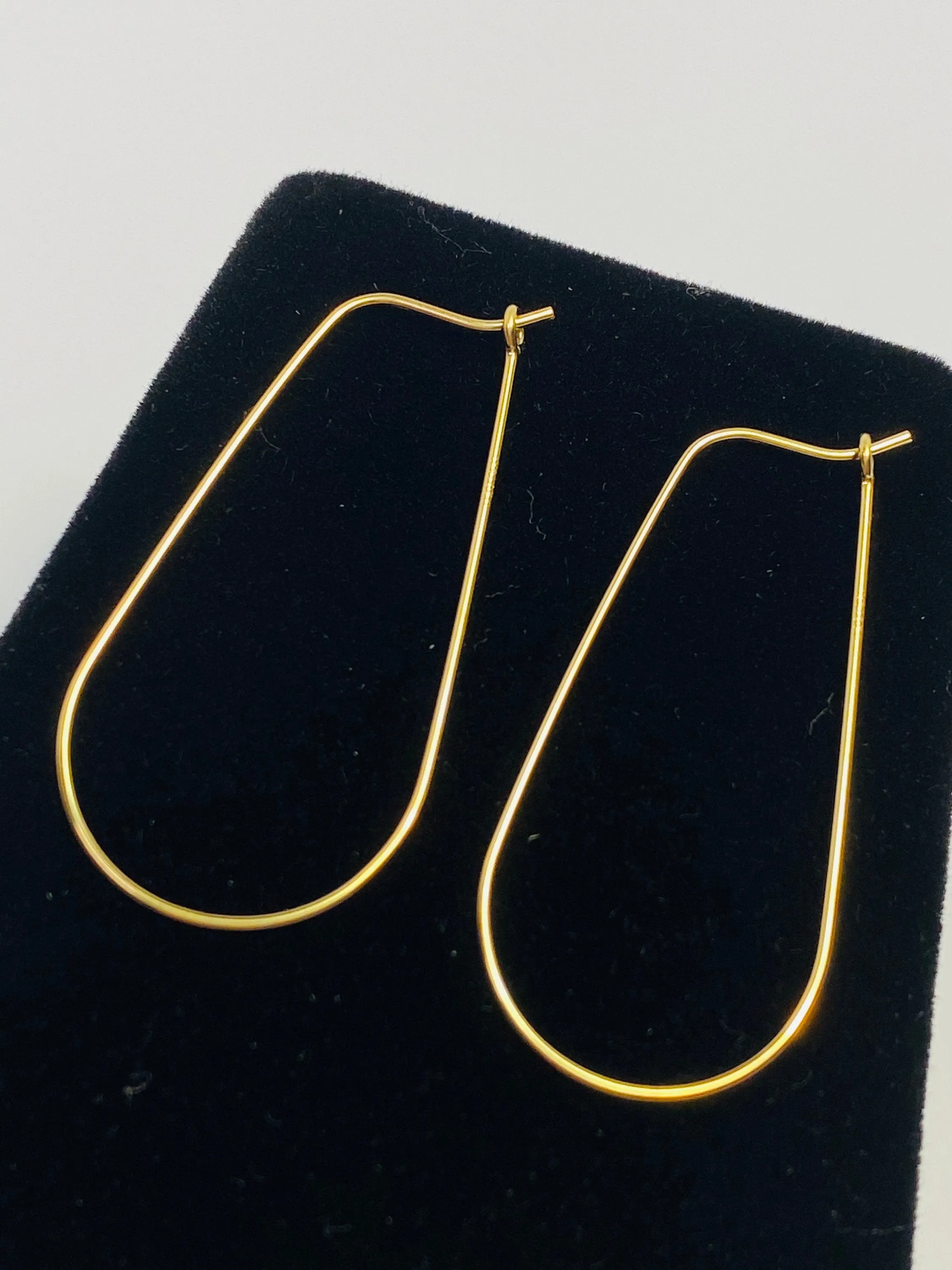 Gorgeous and Captivating Teardrop Beading Hoops (14KGF), 14k gold filled