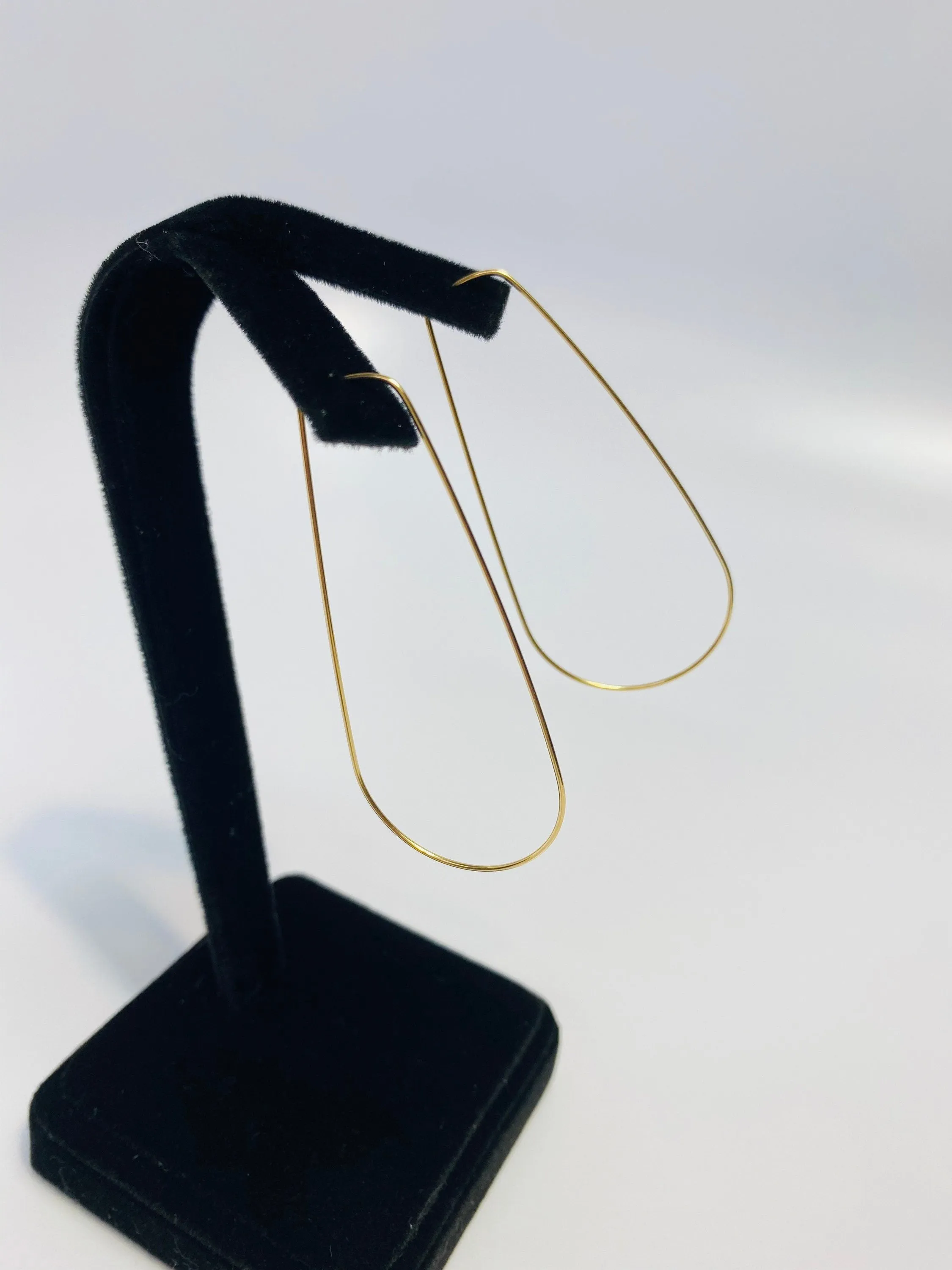 Gorgeous and Captivating Teardrop Beading Hoops (14KGF), 14k gold filled