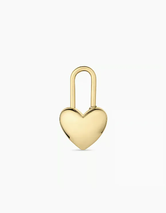 GORJANA HEART PADLOCK CHARM GOLD